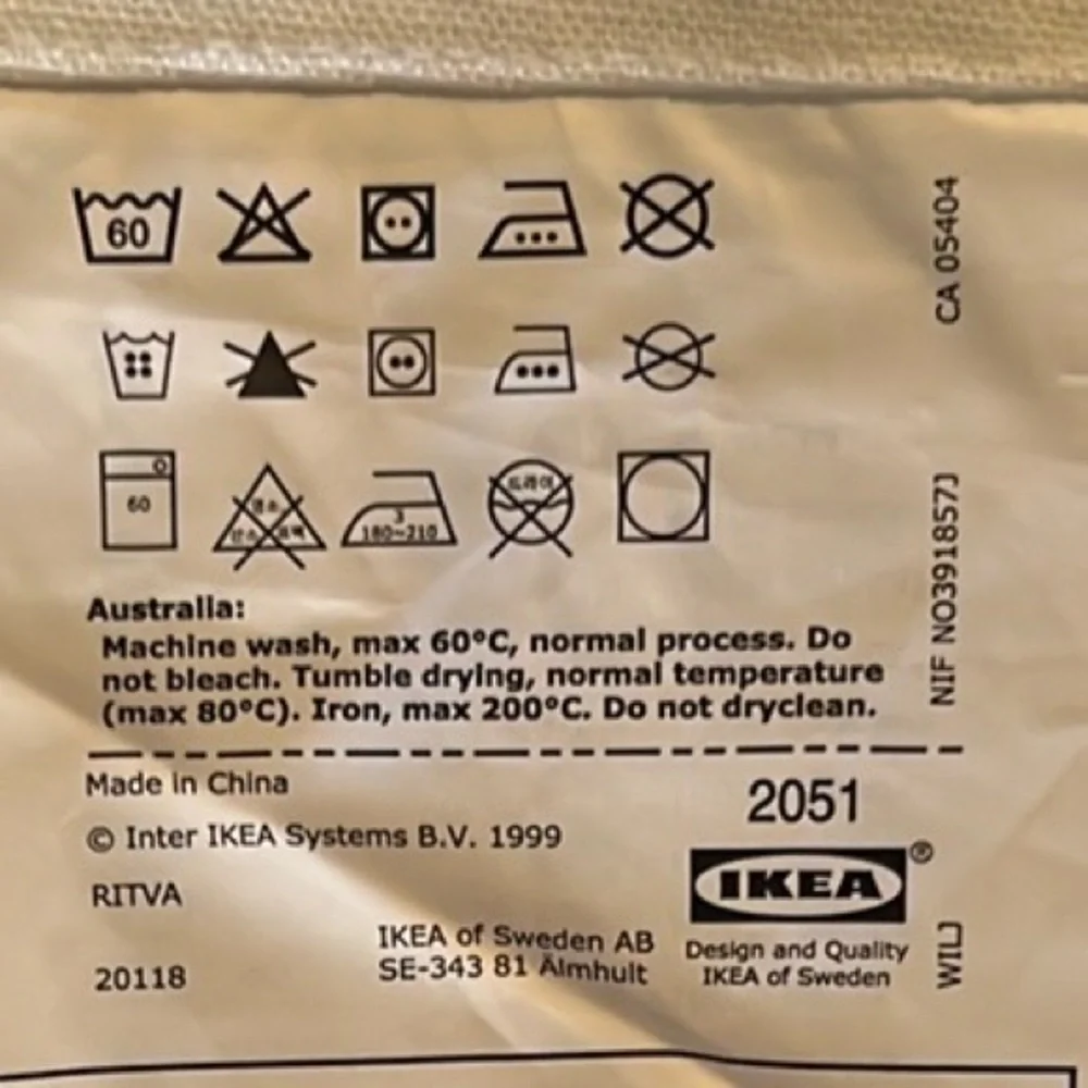 IKEA Ritva light-filtering curtains-white cotton-1 pair 57“x118“-NWT-tiny stain